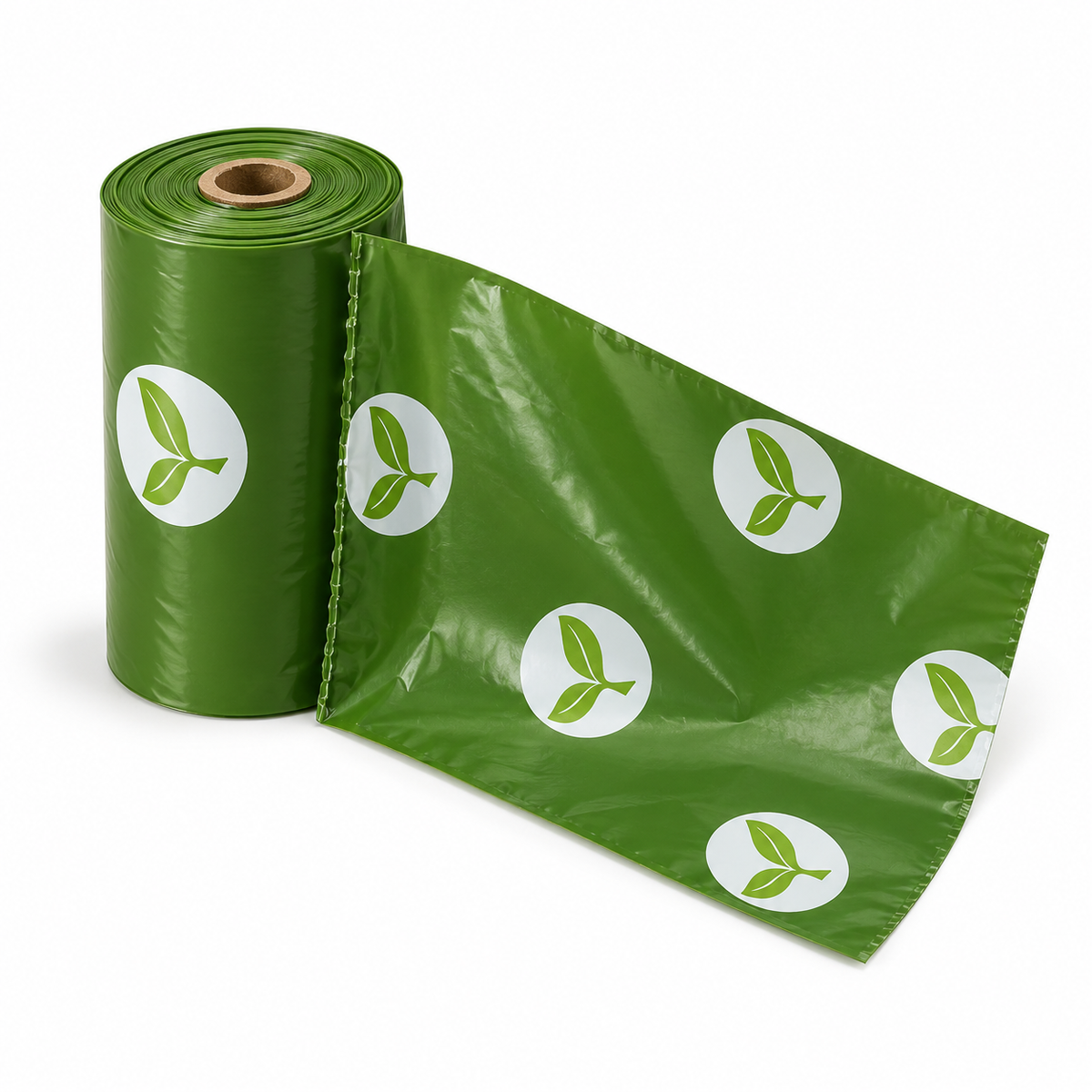 Green Seedling-Print Pet Waste Bags – Single Roll
