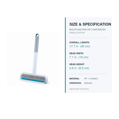 Long-Handled Multifunction Pet Hair Removal Brush