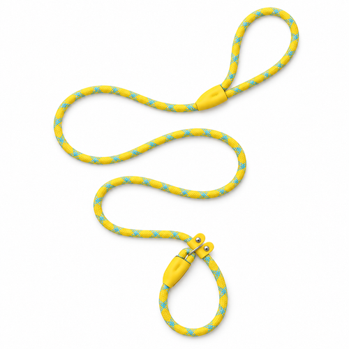 Contrast Yellow Round-Rope P-Loop Dog Slip Lead